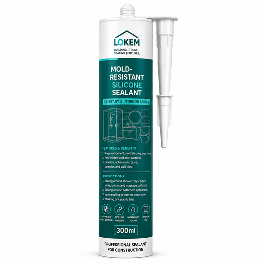 FNS83 mold resistant silicone sealant white flexible waterproof caulk