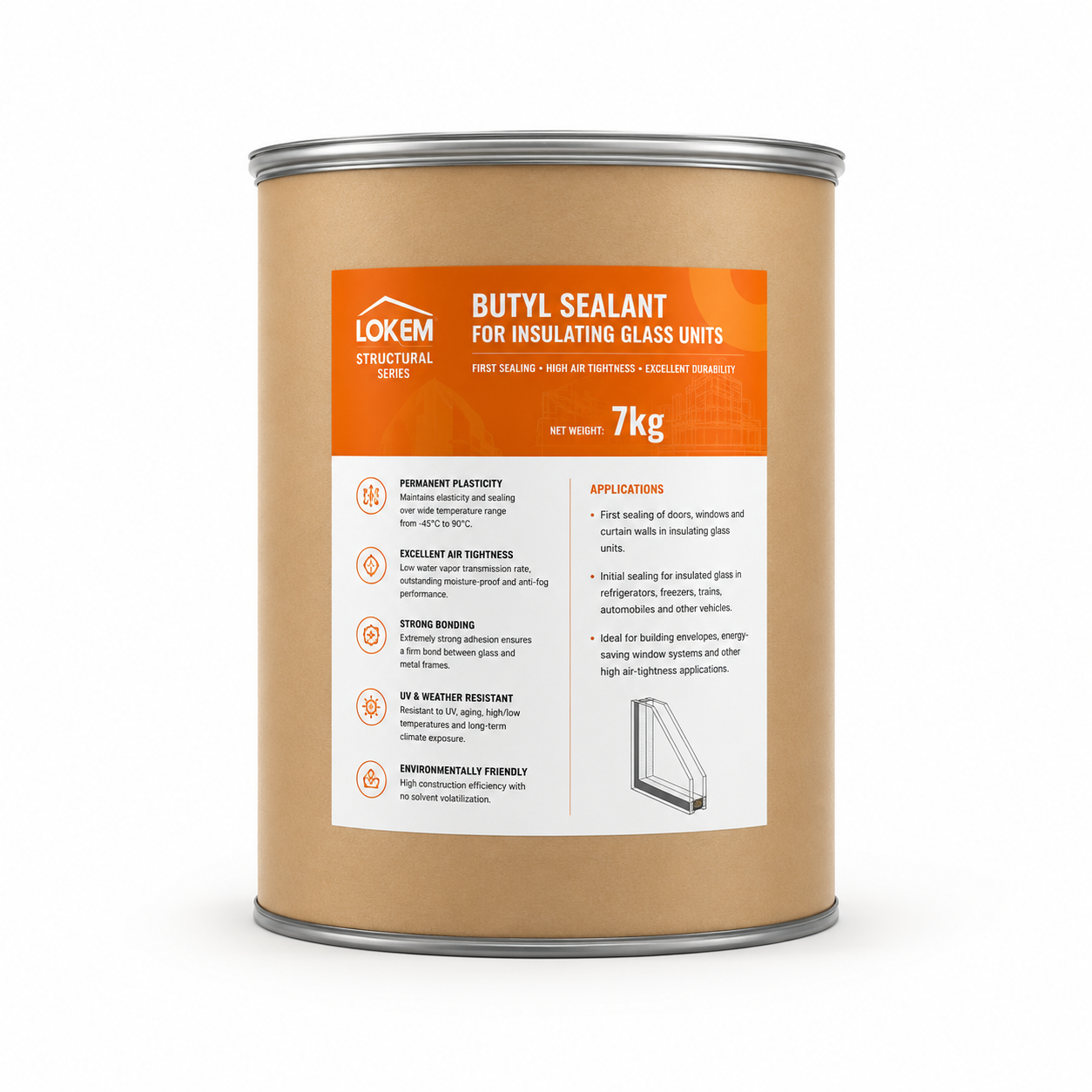Insulating glass units butyl sealant waterproof primary seal for IGU