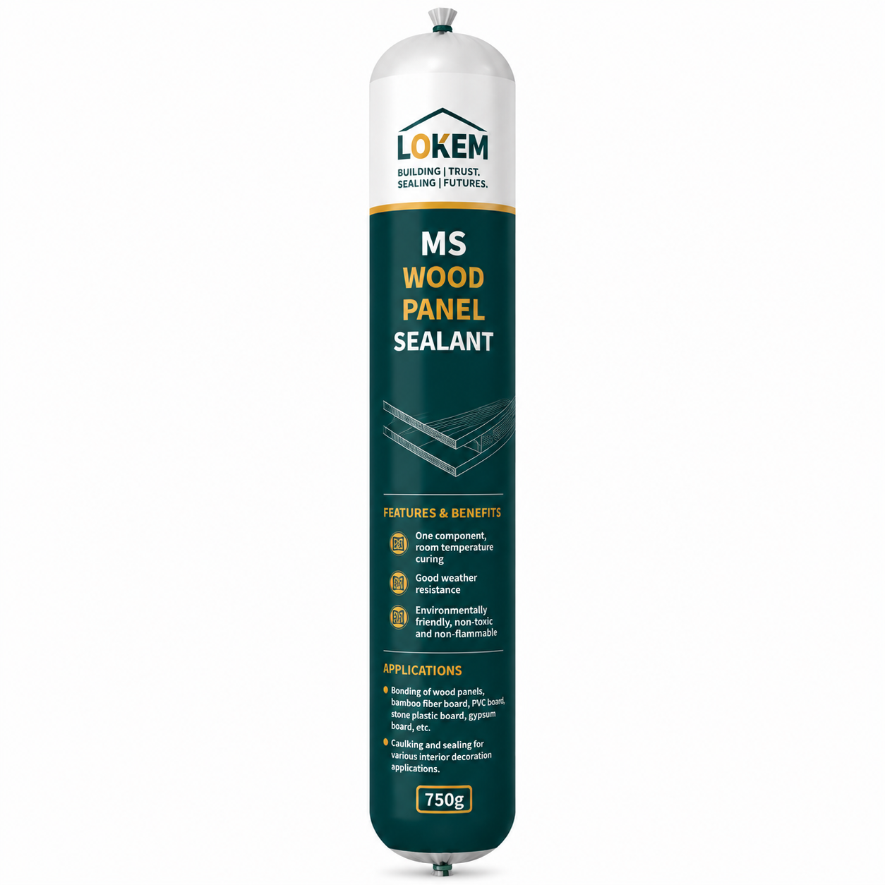 MS Wood Panel Sealant one‑component MS polymer adhesive for strong wood & metal panel bonding paintable finish