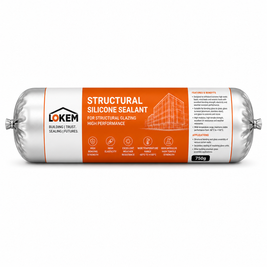 Structural glass silicone sealant flexible high‑strength waterproof glazing bond