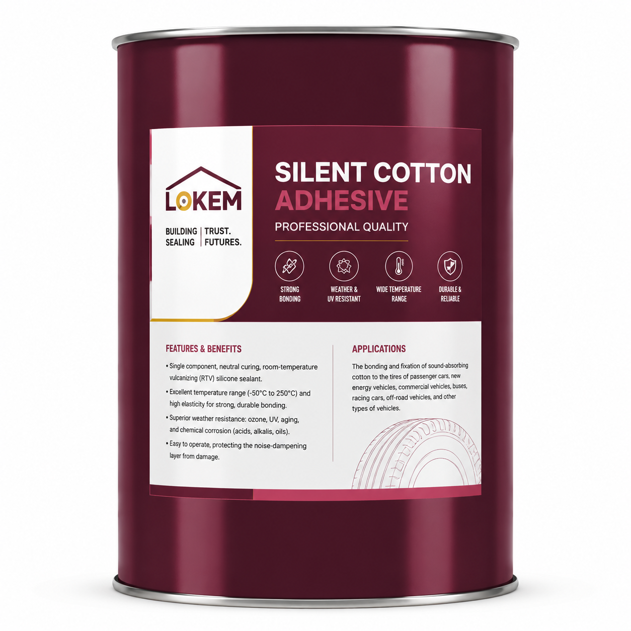 Silent Cotton Adhesive XL‑2219 large barrel automotive bonding adhesive